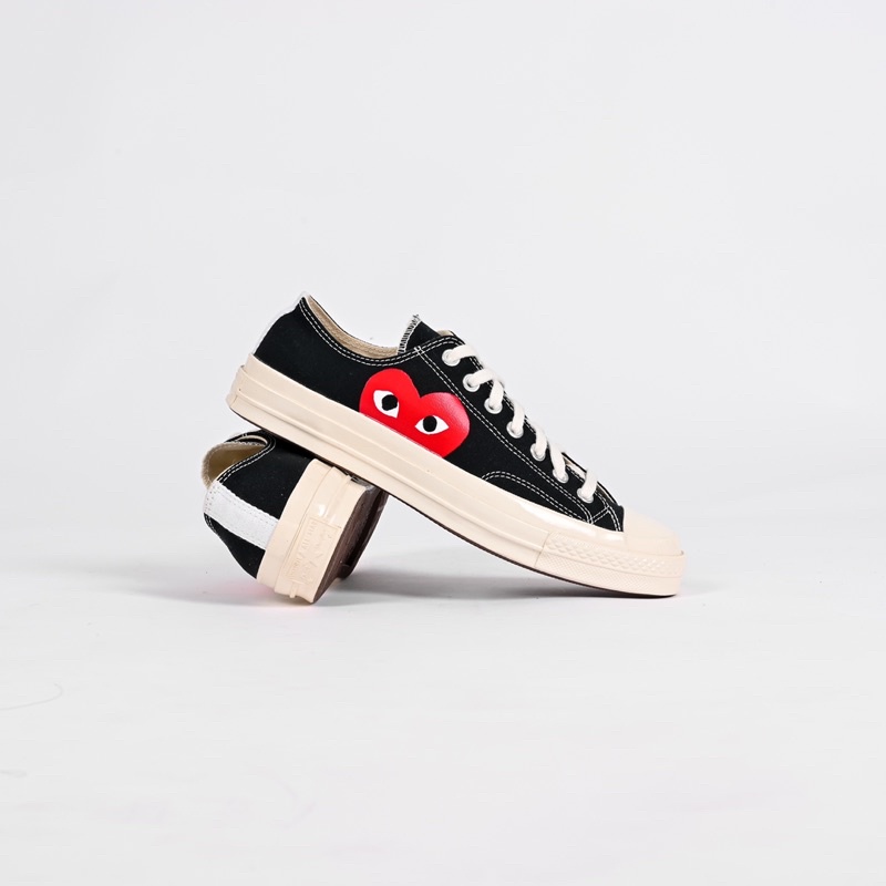 Converse x CDG Low Black One Heart