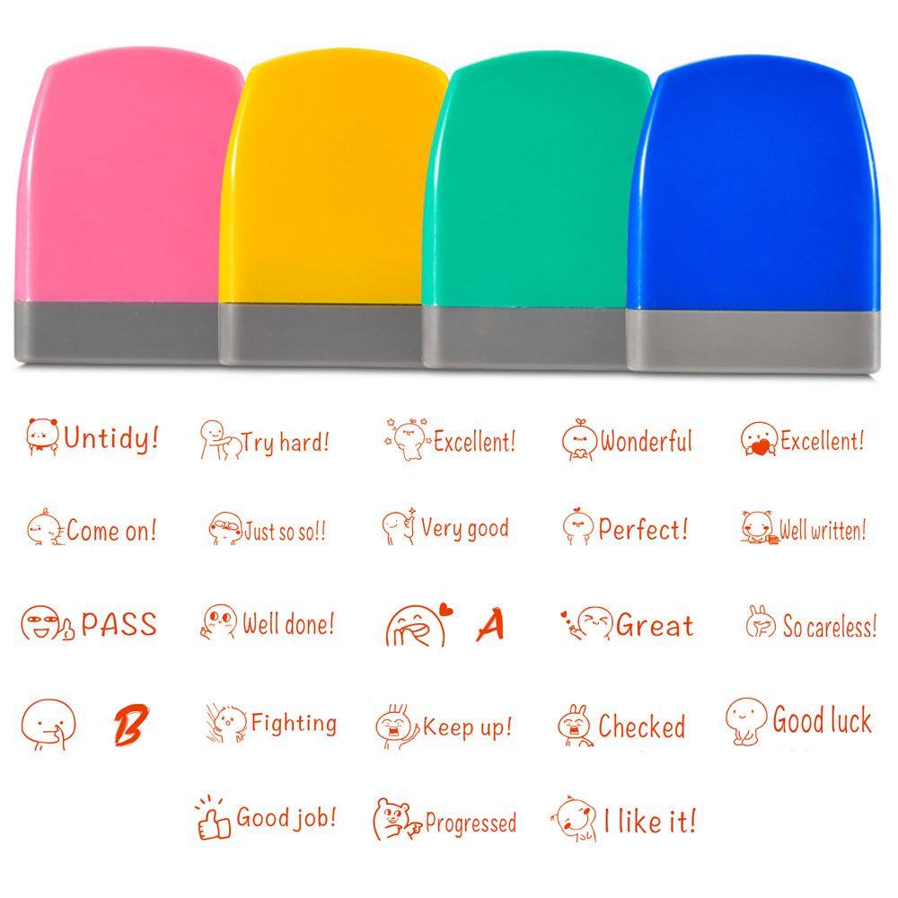Top Stempel Motif Kartun Bahasa Inggris Untuk Anak-Anak