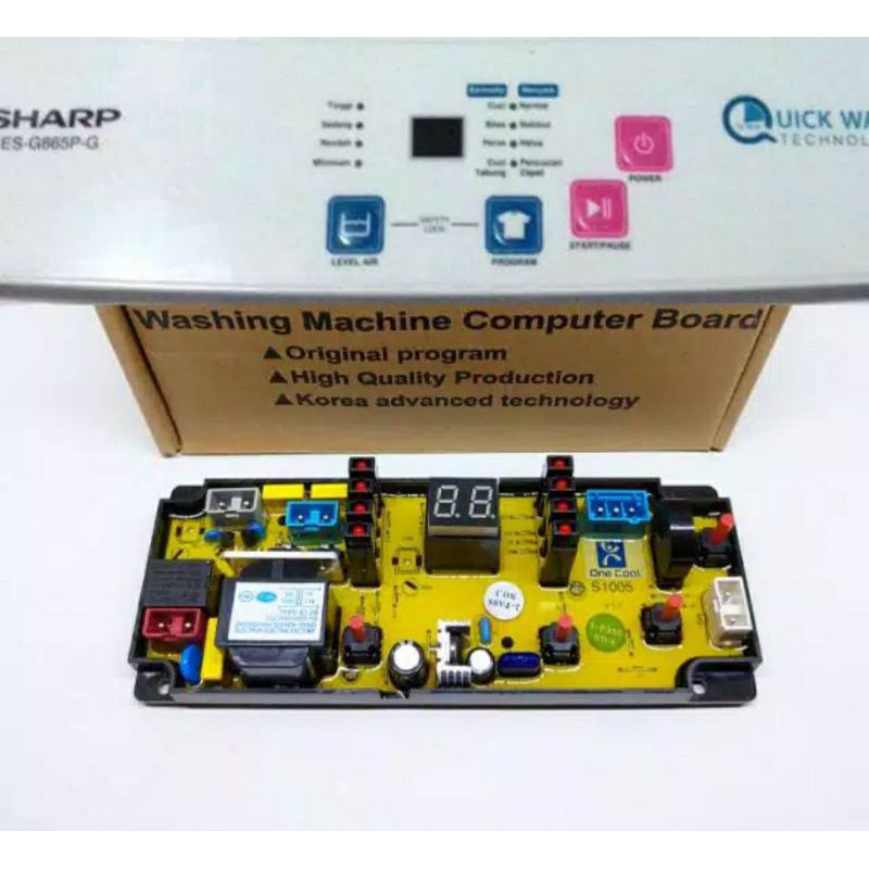 MODUL PCB MESIN CUCI SHARP ES-865P-G ORIGINAL PROGRAM