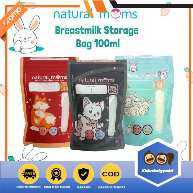 (BISA COD) Kantong ASI Natural Moms 100ml 120ml 200ml