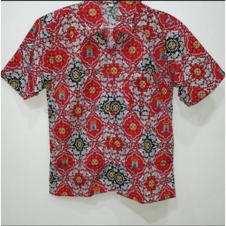 Baju/Kemeja Batik SD Palembang Djaja Tangan Pendek