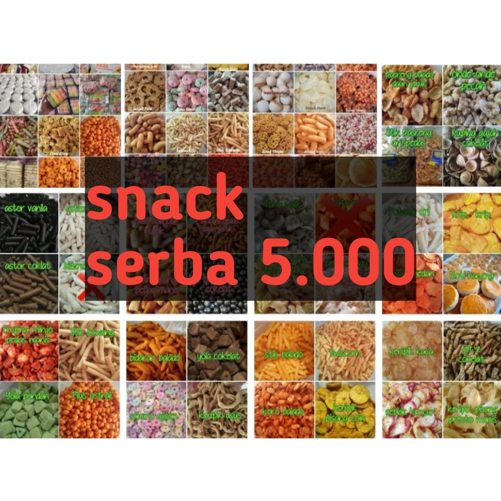 

{ FREE BUBLE WRAP } snack serba 5000 / camilan murah / snack kiloan murah / cemilan serba 5000