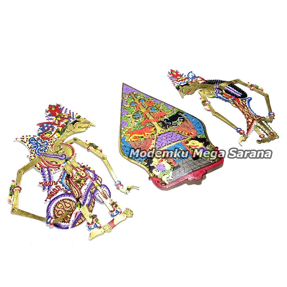 Wayang Kulit Caperan 20 cm Tanpa Gagang - Rama Shinta Gunungan - Original