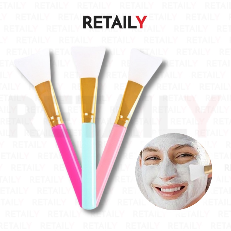 Retaily Kuas Masker Wajah Silikon Silicone Facial Mud Mask Brush