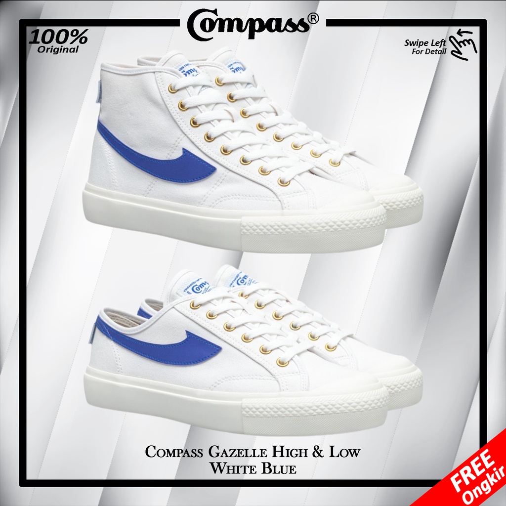 Compass Gazelle High & Low White Blue