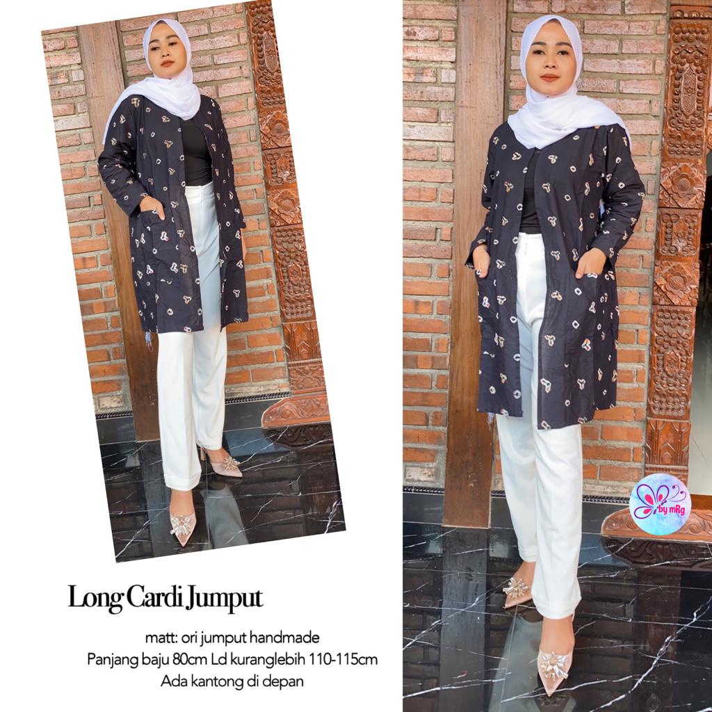 Outer Batik Jumputan Hitam