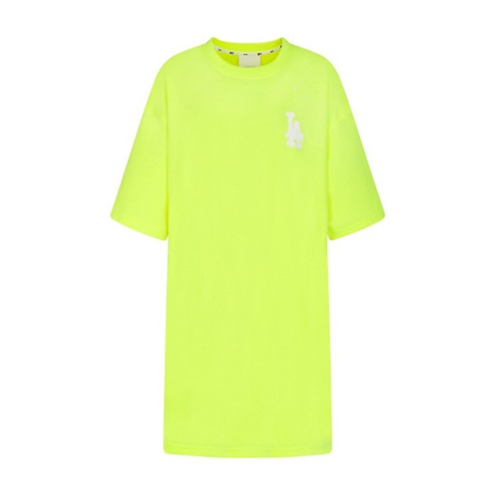 MLB BIG LOGO OVERFIT TSHIRT DRESS LA DODGERS NEON #31OP18031-07Y