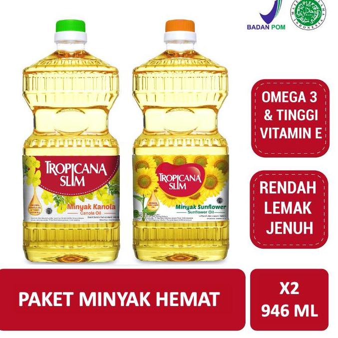 

Banyak Dipakai.. Paket Minyak Hemat – Tropicana Slim Canola Oil & Tropicana Slim Sunflower Oil