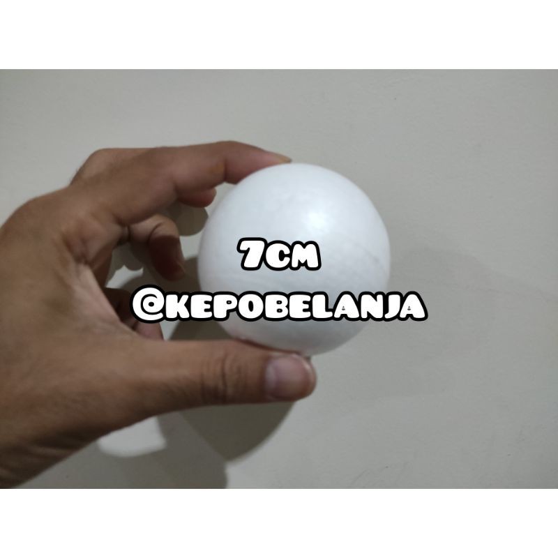 TERMURAH bola gabus 7cm styrofoam bulat putih 7 cm mulus tidak kasar tugas tata surya planet sekolah