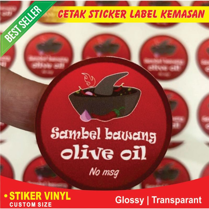 

custom cetak stiker Label Kemasan