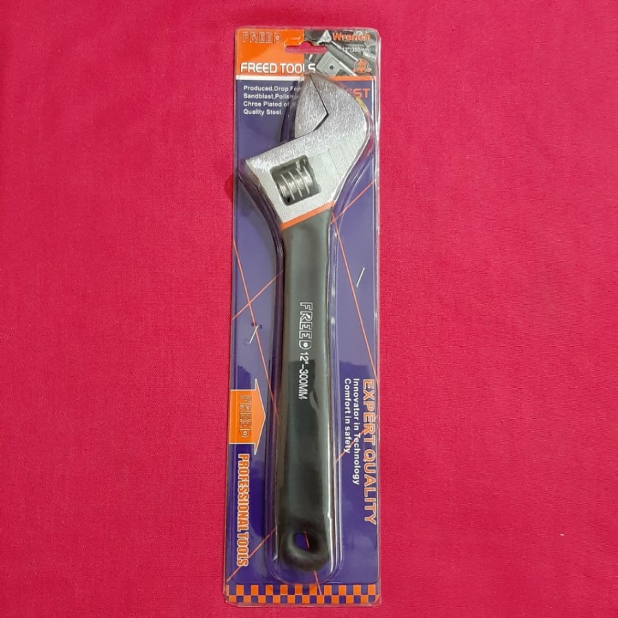 FREED TOOLS Kunci Inggris 12 Inch Gagang Karet