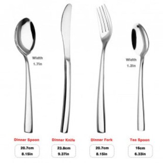 Elegant Life Cutlery Perlengkapan Makan Set Sendok Garpu Pisau Western