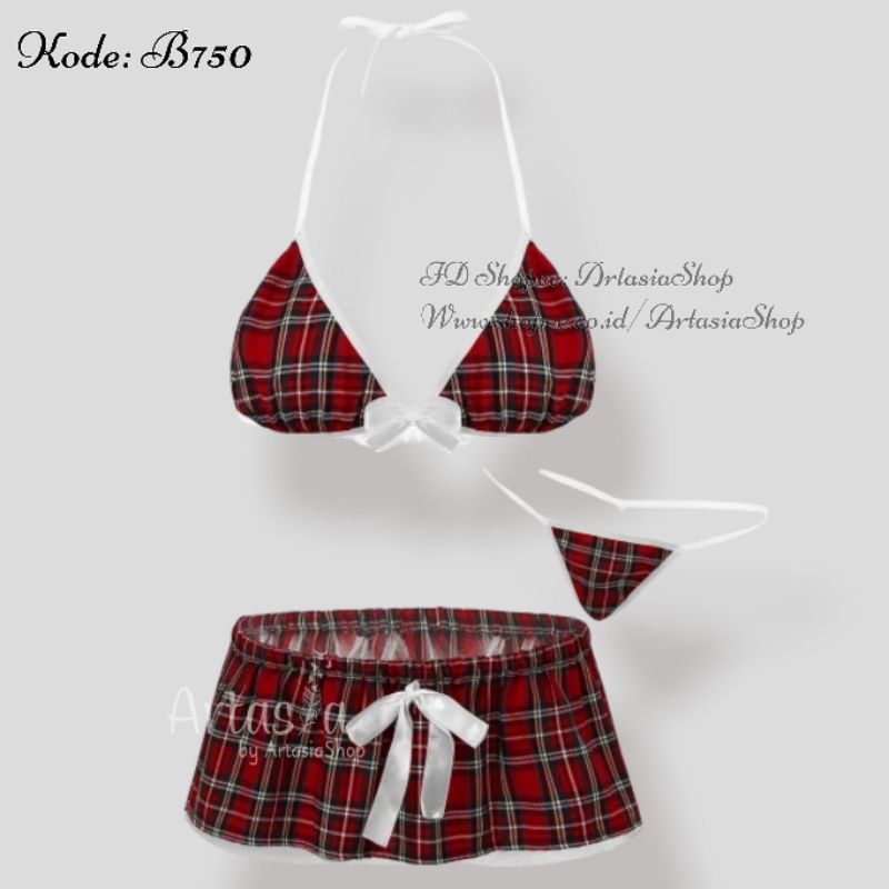 Bra set Student 4XL XXXL XXL XL Lingeri Kostum Cosplay Student Murid Sekolah Bra Set Jumbo Braset XX