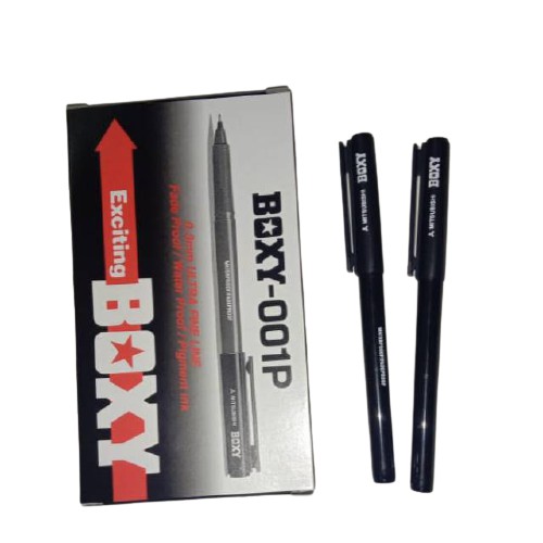 Pulpen Boxy Hitam / Balpoint Boxy Warna Hitam