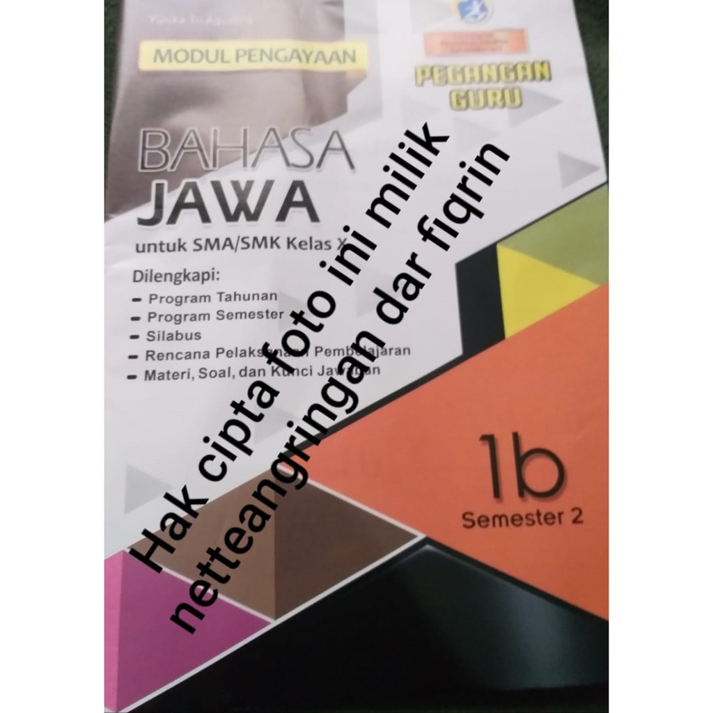 Buku Pegangan Guru Bahasa Jawa SMA  MA K13 Kelas 10 11 X XI Semester 2 revisi 2018 kharisma