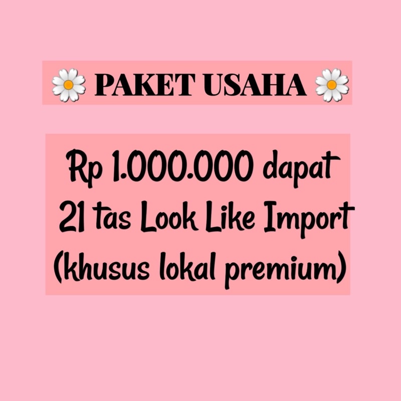 Paket Usaha Tas