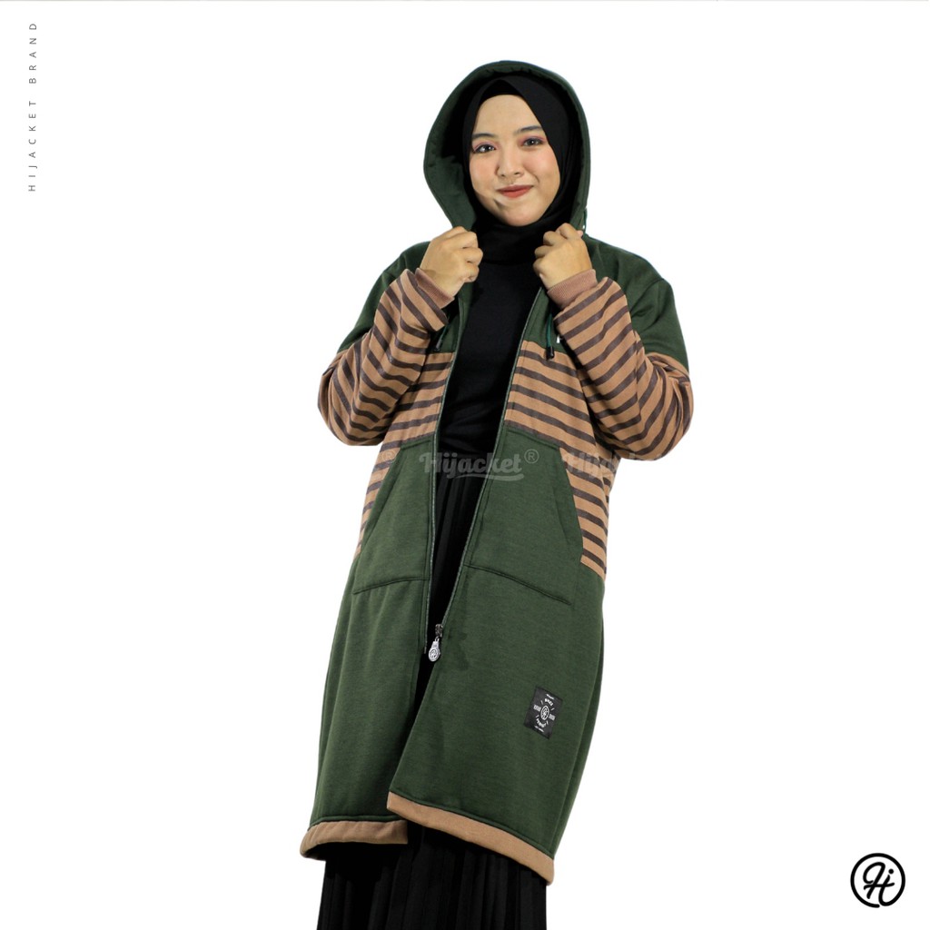 ❗ NEW ❗ JAKET MUSLIMAH HIJACKET VAHIRA ORIGINAL HIJABER HIJAB SYARI PANJANG HIJAKET MUSLIMAH-GREEN (HIJAU)