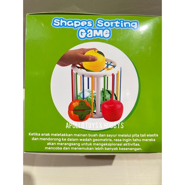 MAINAN EDUKASI ANAK &quot; SHAPES SORTING GAME / KERANJANG BUAH EDUKASI &quot; YE2