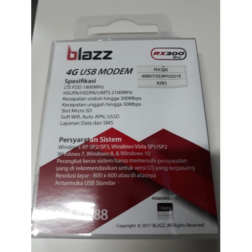 MODEM TERBARU DARI TELKOMSEL BLAZZ RX300 4G LTE FDD 1800 UNLOCK
