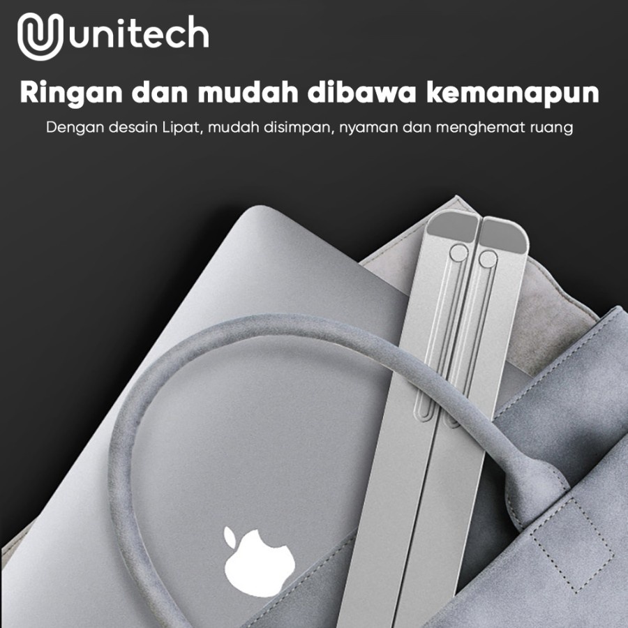 Trend-Dudukan Laptop Portable Stand Holder Adjustable Notebook dengan Kipas