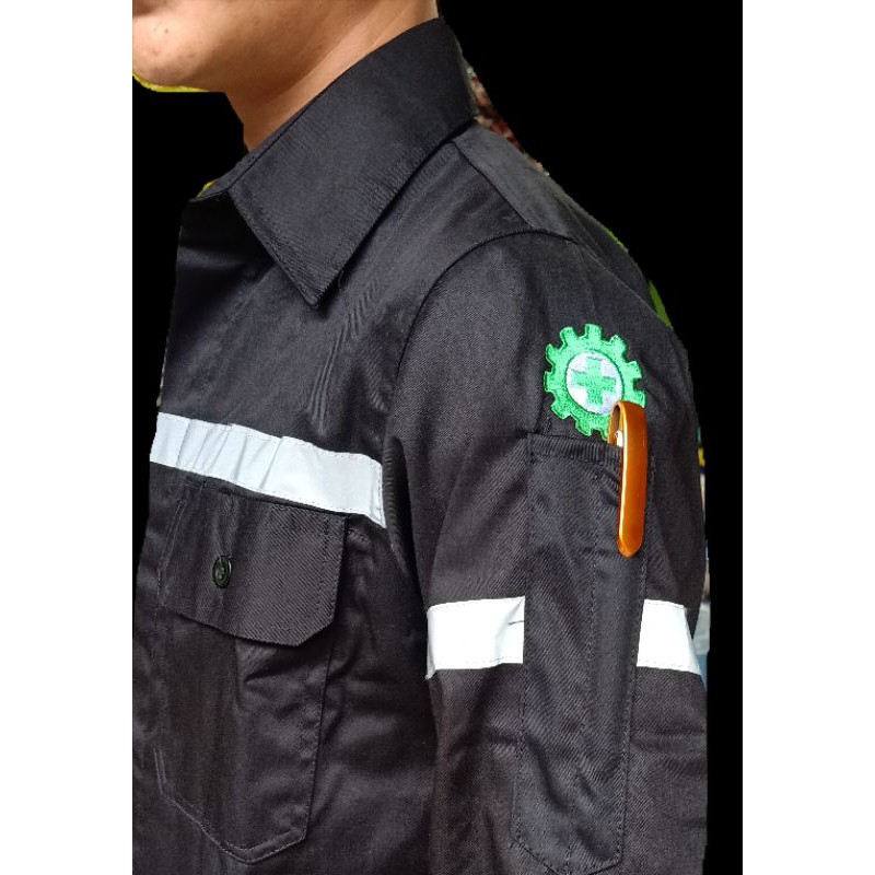 Wearpack safety atasan baju kerja murah seragam kerja proyek lapangan kemeja kerja peria bajuteknisi