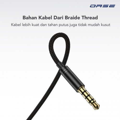 OASE Earphone DE-W2 Suara HD Audio, Anti Slip Design Kualitas Bagus Packing Exclusive Bahan