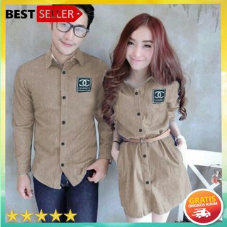 M6 Couple CP denim channel Blue katun denim bajucouple M6 Couple CP denim channel Blue katun denim bajucouple