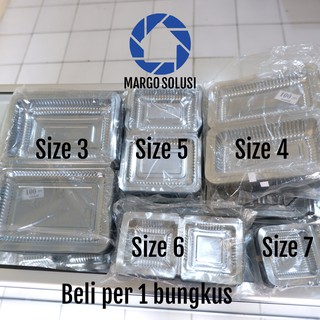 Plastik mika kue sedang ukuran 2, 3, 4, 5, 6, 7 | mika kue kecil