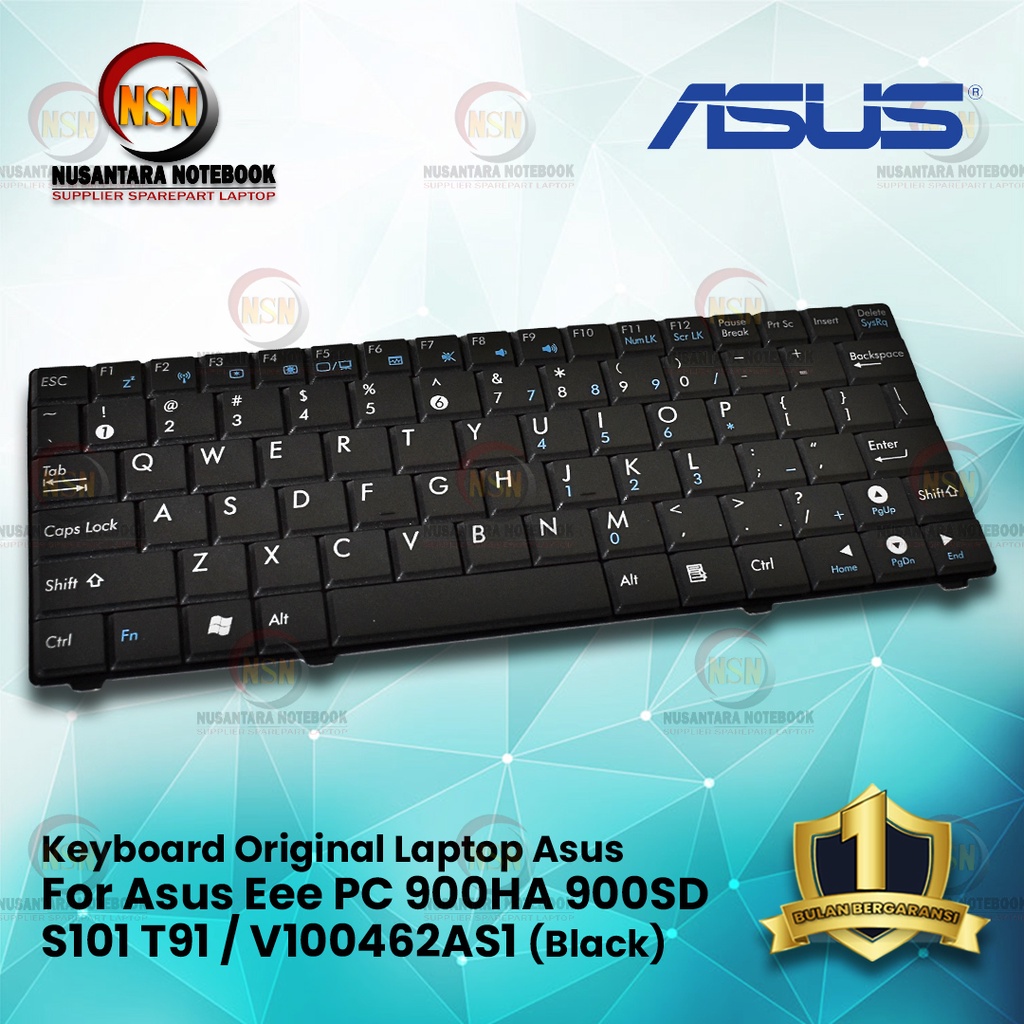 Keyboard Original Asus Eee PC 900HA 900SD S101 T91/V100462AS1 (Black)