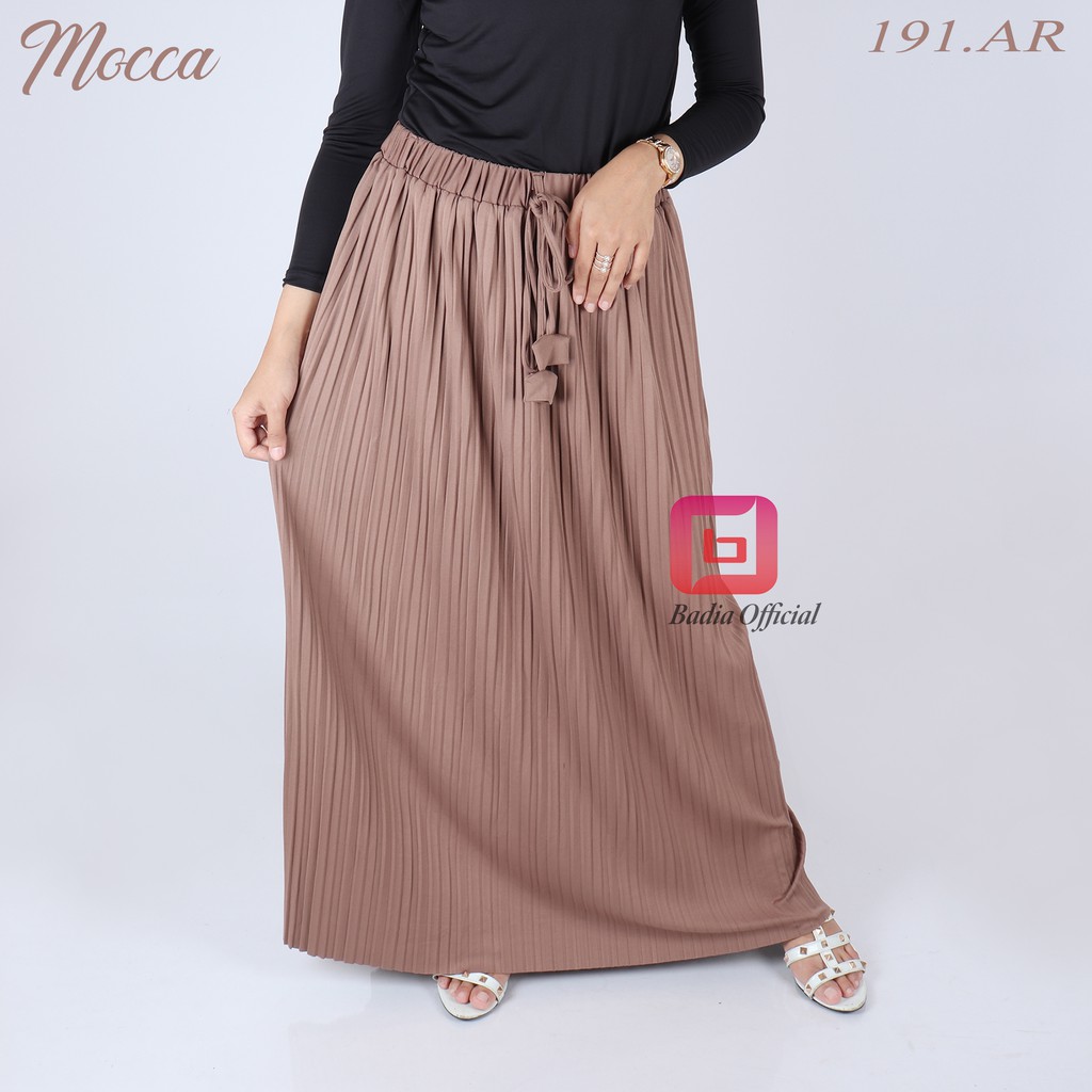 rok plisket wanita premium hilton pleated