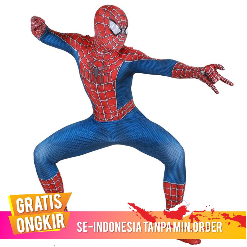 ( GRATIS ONGKIR ) Kostum Spiderman 3 ralli Spiderman untuk Anak / Dewasa