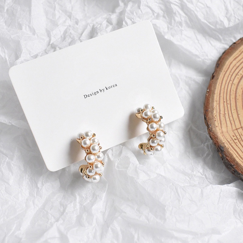 Anting Mutiara Bentuk Hati Gaya Elegan Untuk Wanita