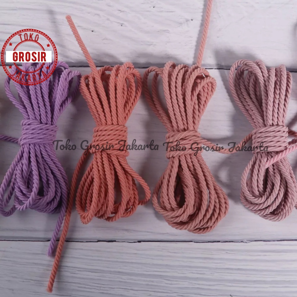 Tali Elastis Curly Tali Karet Korea Ulir Bahan Craft &amp; DIY [1 Yard]