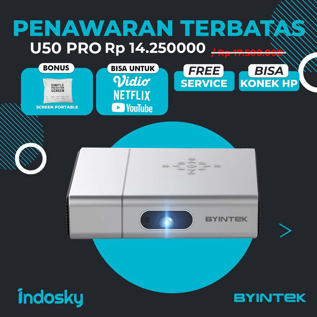 [PENAWARAN TERBATAS] Proyektor Byintek U50 Pro | Original Full HD | Byintek U50 Pro | Proyektor Mini | Projector Original | Proyektor Mini | Proyektor HD | Proyektor Portable | Proyektor Byintek | Projector Original | Pusat Proyektor Indonesia