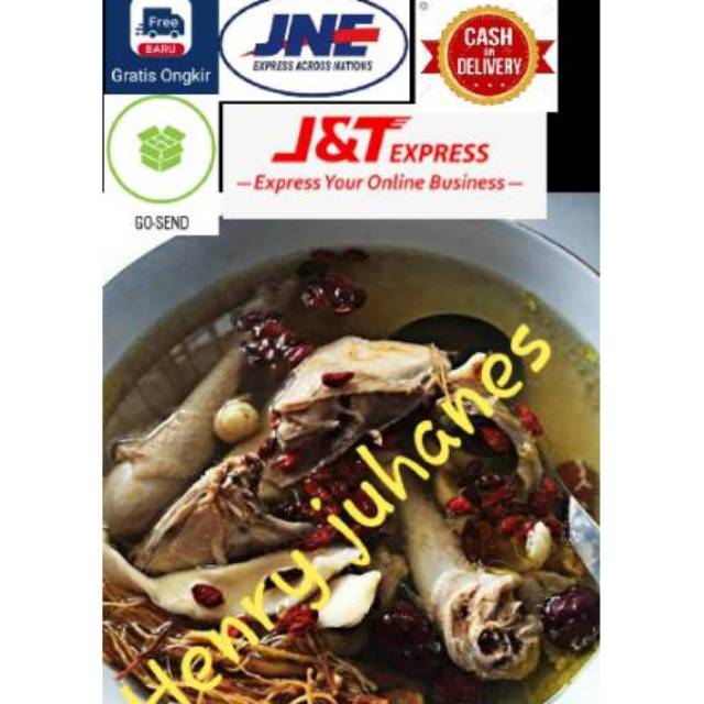 

Chicken suop/rempah sop ayam/ciak po/ayam tim obat +akar gingseng / pa tin