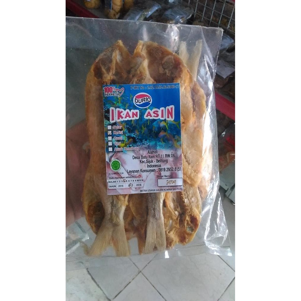 

Ikan Asin Kerisii Asli Belitung