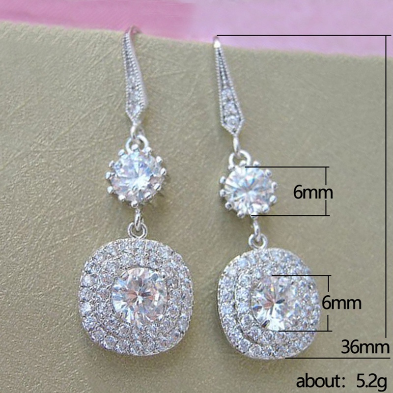 Anting Menjuntai Warna Silver Untuk Aksesoris Wanita