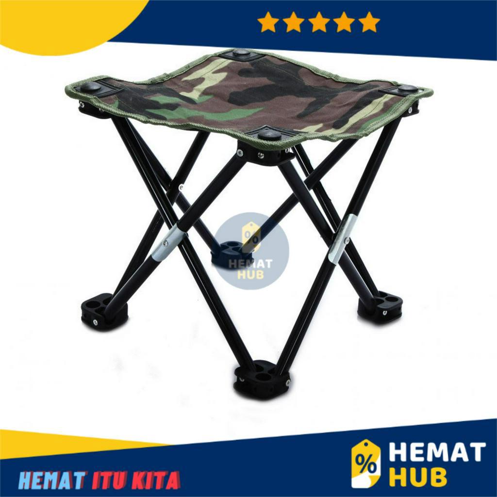 Kursi Lipat Outdoor Pendaki Gunung Mancing Desain Kotak Army Ringan Mendaki Sauna