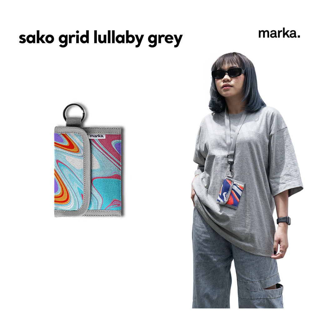 Marka Indonesia - Sako Grid Lullaby Grey - Wallet
