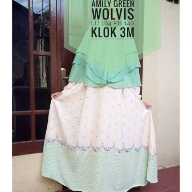 Gamis Umbrella Amily Green