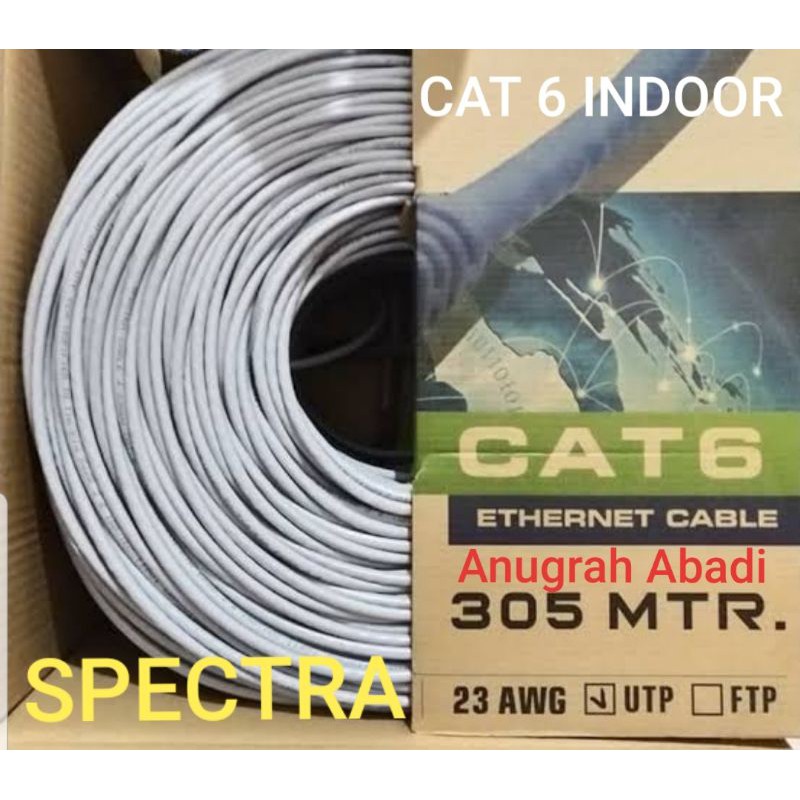 KABEL LAN UTP SPECTRA CAT 6 CAT6 Indoor abu2