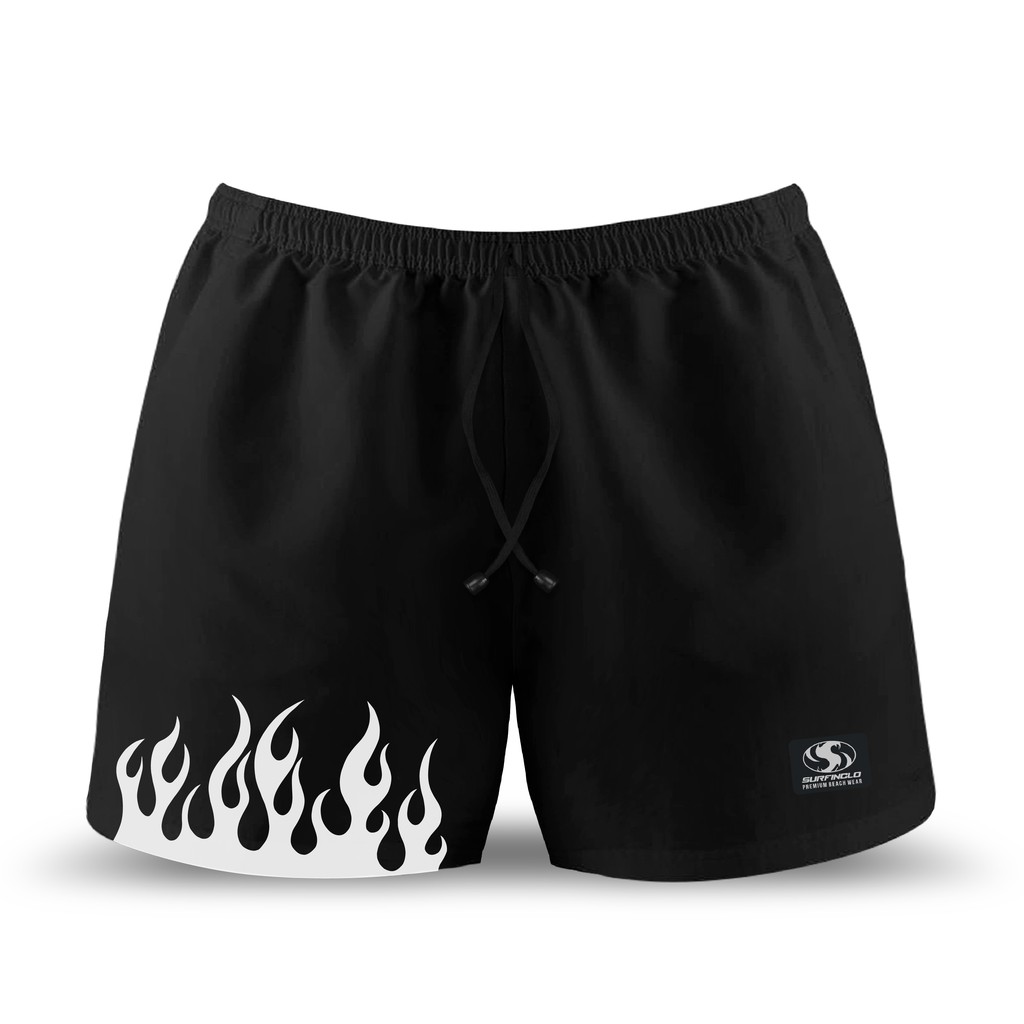 Surfinclo Boxer Jumbo Black White Fire Big Size XL XXL