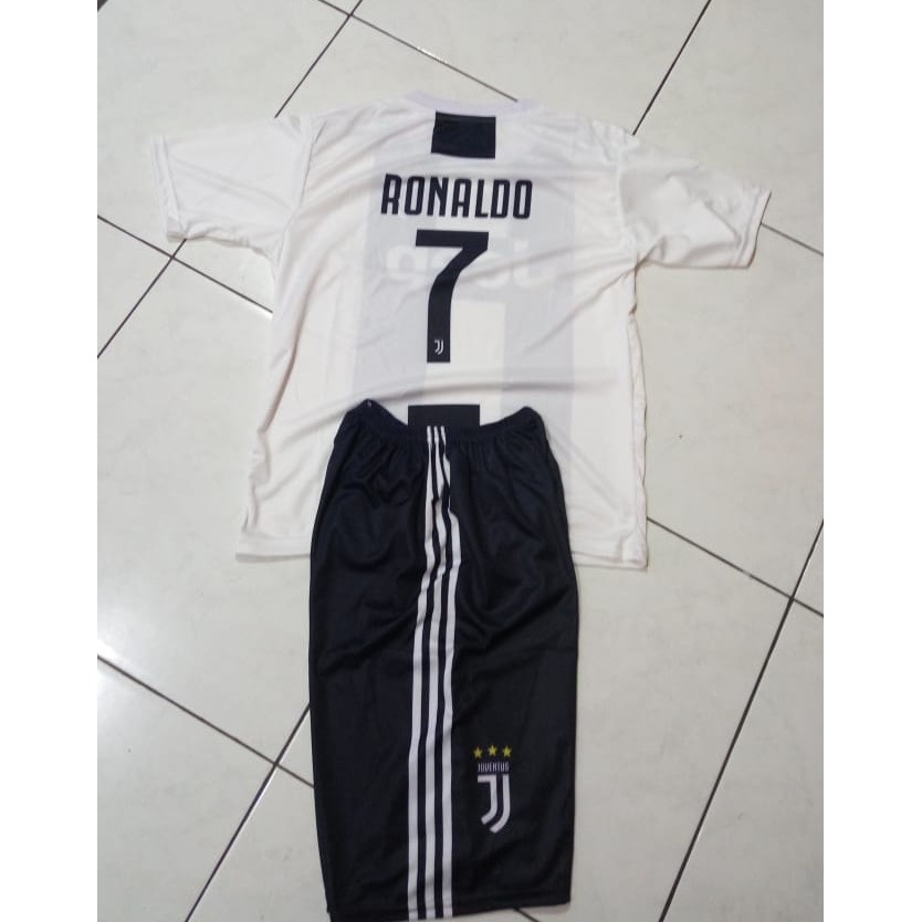Terlaris kaos jersey stelan anak juventus home 2018-2019