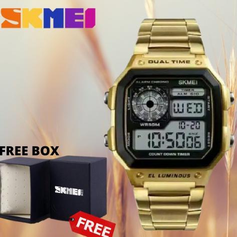 Jam Tangan Pria SKMEI 1335 Watch Jam Tangan Digital LED dual time -  [LBR. 9088]