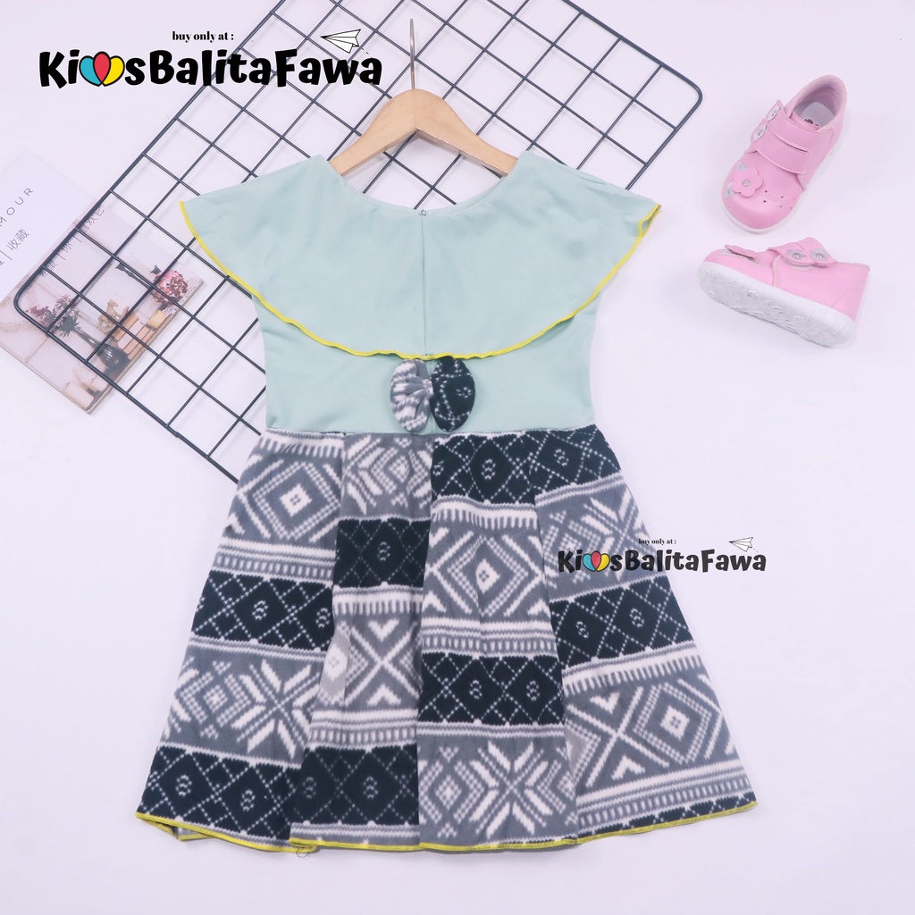 (BLUDRU FLANEL) Dress Cantika size Bayi - 7 Tahun / Baju Anak Perempuan Harian Yukensi Murah Grosir