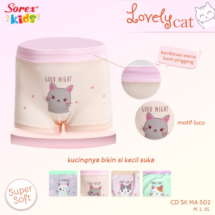 Sorex Kids SK MA 502 Celana Dalam untuk Anak Perempuan Super Soft