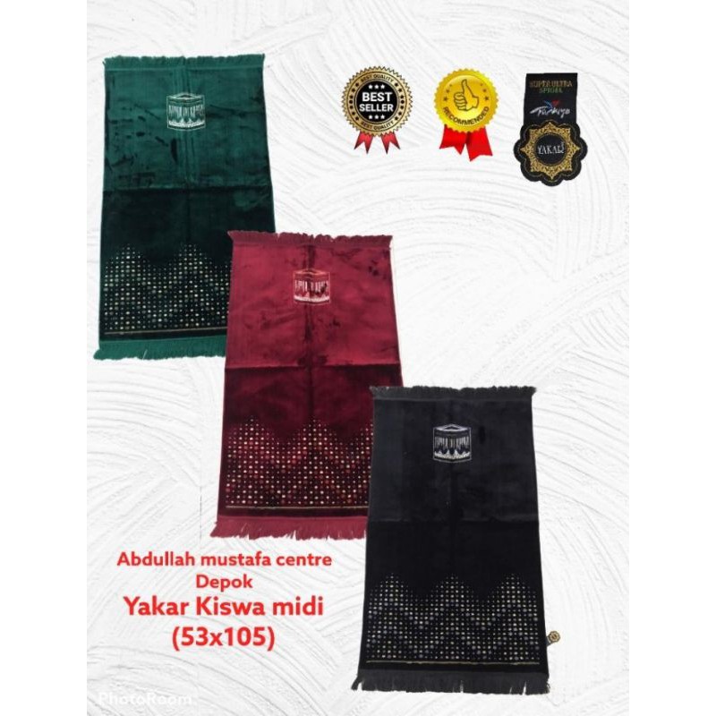 sajadah KISWAH EXCLUSIVE YAKAR MIDI/SAJADAH ASWAD UK 53X105