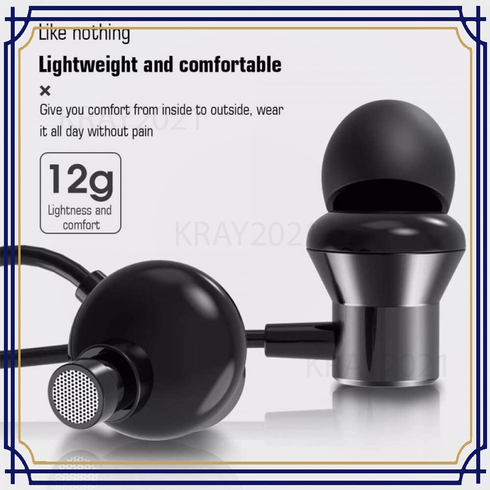 Metal Earphone Stereo 3.5mm Heavy Subwoofer with Mic - EP296