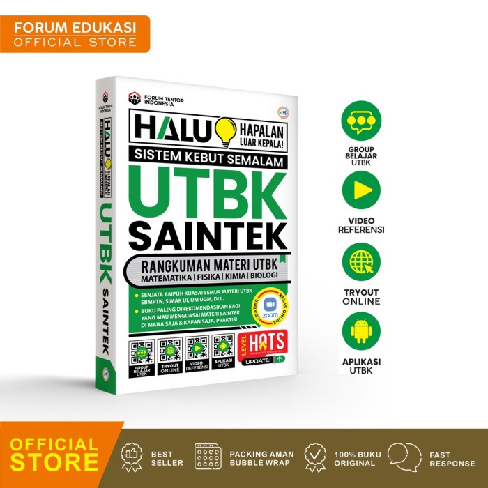 

✨COD✨ BUKU SBMPTN UTBK 2022 POCKET HALU UTBK SOSHUM DAN SAINTEK 2022 - HALU SAINTEK