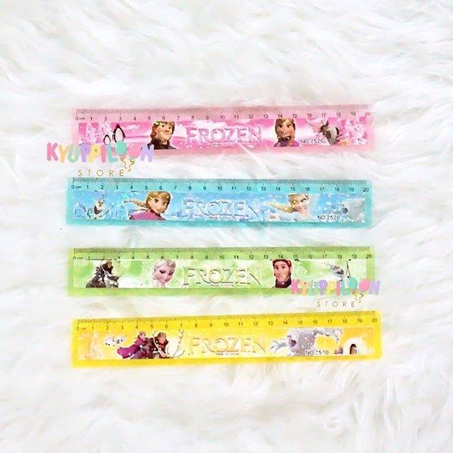 

1 Lusin Penggaris Frozen / Penggaris Karakter / Penggaris Plastik / Mistar / TERMURAH
